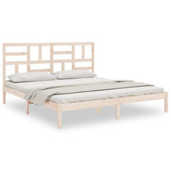 vidaXL Solid Wood Bed Frame Home Wooden Bedstead Bed Base Multi Colours/Sizes - brown, 200 x 200 cm