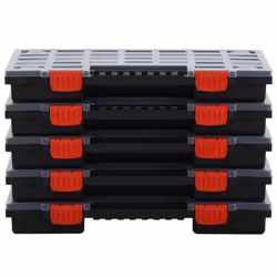vidaXL 10x Assortment Boxes 40x30x5 cm Polypropylene Tool Organiser Screw Box