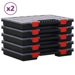 vidaXL 10x Assortment Boxes 40x30x5 cm Polypropylene Tool Organiser Screw Box