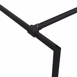 vidaXL Walk-in Shower Wall Black 90x195 cm Half Frosted ESG Glass Shower Wall - Additional view 6