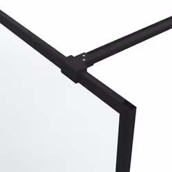 vidaXL Walk-in Shower Wall Black 100x195 cm Frosted ESG Glass Shower Screen - Additional view 6