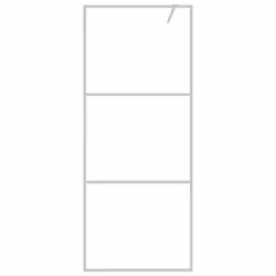 vidaXL Walk-in Shower Wall Silver 80x195 cm Clear ESG Glass Shower Screen - Additional view 3