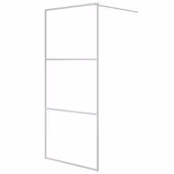 vidaXL Walk-in Shower Wall Silver 90x195 cm Clear ESG Glass Shower Screen - Additional view 5