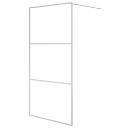 vidaXL Walk-in Shower Wall Silver 100x195 cm Clear ESG Glass Shower Screen