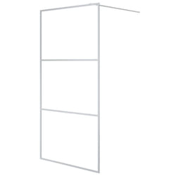 vidaXL Walk-in Shower Wall Silver 100x195 cm Clear ESG Glass Shower Screen