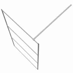 vidaXL Walk-in Shower Wall Silver 100x195 cm Clear ESG Glass Shower Screen - Additional view 4