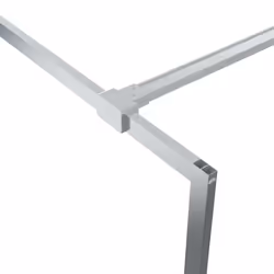 vidaXL Walk-in Shower Wall Silver 100x195 cm Clear ESG Glass Shower Screen - Additional view 5