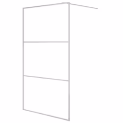 vidaXL Walk-in Shower Wall Silver 115x195 cm Clear ESG Glass Shower Screen