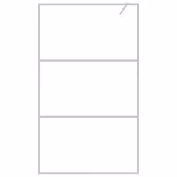 vidaXL Walk-in Shower Wall Silver 115x195 cm Clear ESG Glass Shower Screen