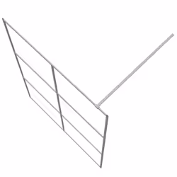 vidaXL Walk-in Shower Wall Silver 140x195 cm Clear ESG Glass Shower Screen - Additional view 6