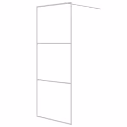 vidaXL Walk-in Shower Wall White 80x195 cm Clear ESG Glass Shower Enclosure