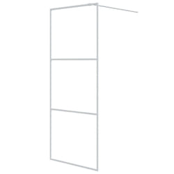 vidaXL Walk-in Shower Wall White 80x195 cm Clear ESG Glass Shower Enclosure