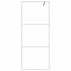 vidaXL Walk-in Shower Wall White 80x195 cm Clear ESG Glass Shower Enclosure