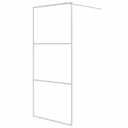 vidaXL Walk-in Shower Wall White 90x195 cm Clear ESG Glass Shower Enclosure - Additional view 4