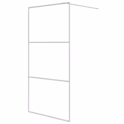 vidaXL Walk-in Shower Wall White 100x195 cm Clear ESG Glass Shower Screen