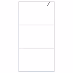 vidaXL Walk-in Shower Wall White 100x195 cm Clear ESG Glass Shower Screen
