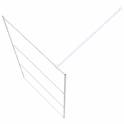vidaXL Walk-in Shower Wall White 100x195 cm Clear ESG Glass Shower Screen - Additional view 5