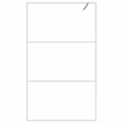 vidaXL Walk-in Shower Wall White 115x195 cm Clear ESG Glass Shower Screen - Additional view 2