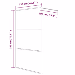 vidaXL Walk-in Shower Wall White 115x195 cm Clear ESG Glass Shower Screen - Additional view 3