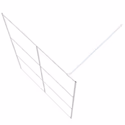 vidaXL Walk-in Shower Wall White 140x195 cm Clear ESG Glass Shower Screen - Additional view 5