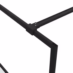 vidaXL Walk-in Shower Wall Black 90x195 cm Half Frosted ESG Glass Shower Wall - Additional view 6