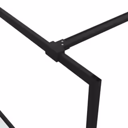 vidaXL Walk-in Shower Wall Black 100x195 cm Half Frosted ESG Glass Shower Wall - Additional view 6