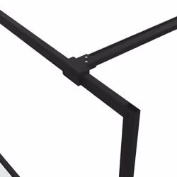 vidaXL Walk-in Shower Wall Black 140x195 cm Half Frosted ESG Glass Shower Wall - Additional view 6