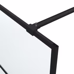 vidaXL Walk-in Shower Wall Black 80x195 cm Frosted ESG Glass Shower Screen - Additional view 6