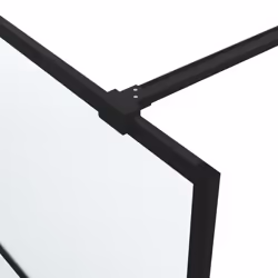 vidaXL Walk-in Shower Wall Black 90x195 cm Frosted ESG Glass Shower Screen - Additional view 6