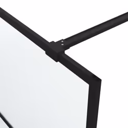 vidaXL Walk-in Shower Wall Black 100x195 cm Frosted ESG Glass Shower Screen - Additional view 6