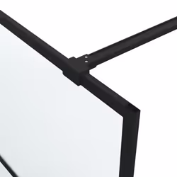 vidaXL Walk-in Shower Wall Black 115x195 cm Frosted ESG Glass Shower Screen - Additional view 5
