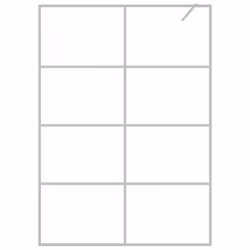 vidaXL Walk-in Shower Wall Silver 140x195 cm Clear ESG Glass Shower Screen