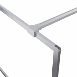 vidaXL Walk-in Shower Wall Silver 140x195 cm Clear ESG Glass Shower Screen - Additional view 6