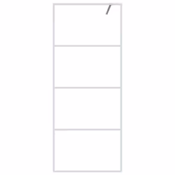 vidaXL Walk-in Shower Wall White 80x195 cm Clear ESG Glass Shower Enclosure - Additional view 4