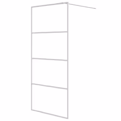 vidaXL Walk-in Shower Wall White 90x195 cm Clear ESG Glass Shower Enclosure
