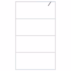 vidaXL Walk-in Shower Wall White 115x195 cm Clear ESG Glass Shower Screen