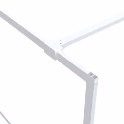 vidaXL Walk-in Shower Wall White 115x195 cm Clear ESG Glass Shower Screen - Additional view 5