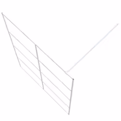 vidaXL Walk-in Shower Wall White 140x195 cm Clear ESG Glass Shower Screen - Additional view 5
