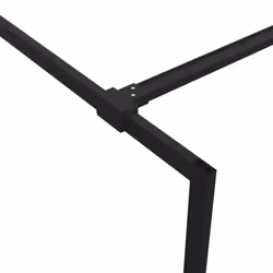 vidaXL Walk-in Shower Wall Black 80x195 cm Clear ESG Glass Shower Enclosure - Additional view 6