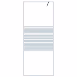 vidaXL Walk-in Shower Wall White 80x195 cm Clear ESG Glass Shower Enclosure