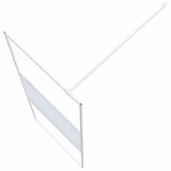 vidaXL Walk-in Shower Wall White 80x195 cm Clear ESG Glass Shower Enclosure - Additional view 5