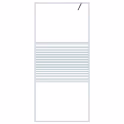 vidaXL Walk-in Shower Wall White 90x195 cm Clear ESG Glass Shower Enclosure