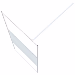vidaXL Walk-in Shower Wall White 90x195 cm Clear ESG Glass Shower Enclosure - Additional view 4