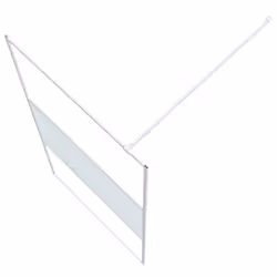 vidaXL Walk-in Shower Wall White 100x195 cm Clear ESG Glass Shower Screen - Additional view 4