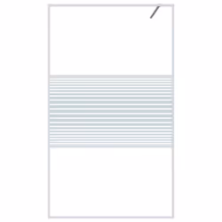 vidaXL Walk-in Shower Wall White 115x195 cm Clear ESG Glass Shower Screen - Additional view 4