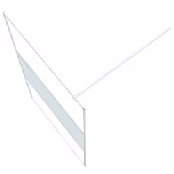 vidaXL Walk-in Shower Wall White 115x195 cm Clear ESG Glass Shower Screen - Additional view 5