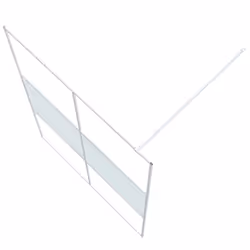 vidaXL Walk-in Shower Wall White 140x195 cm Clear ESG Glass Shower Screen - Additional view 5