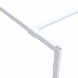 vidaXL Walk-in Shower Wall White 140x195 cm Clear ESG Glass Shower Screen - Additional view 6