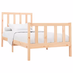 vidaXL Solid Wood Pine Bed Frame Wooden Bedstead Bed Base Multi Colours/Sizes - brown, 90 x 200 cm - Additional view 2