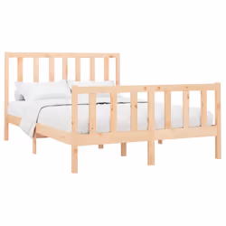 vidaXL Solid Wood Pine Bed Frame Wooden Bedstead Bed Base Multi Colours/Sizes - brown, 140 x 200 cm